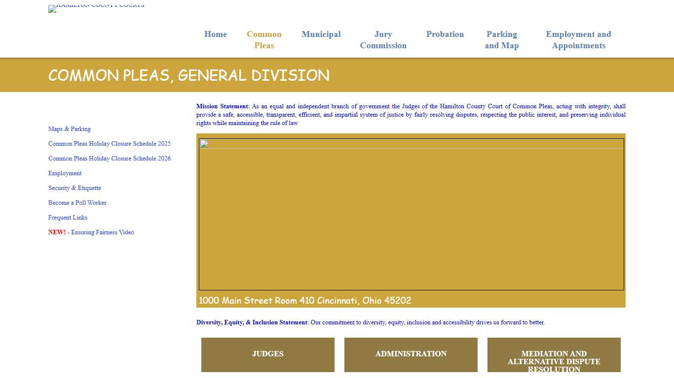 Common Pleas, General Division | Hamilton County Courts